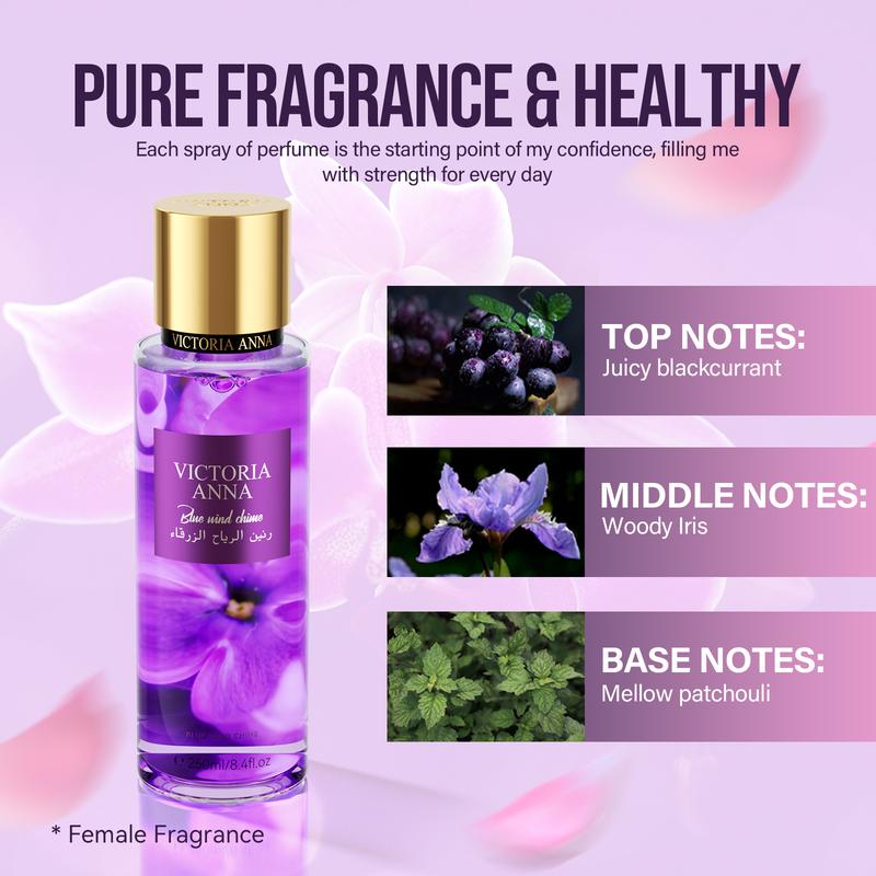 250ml 8.4fl.oz Hair & 4 flavors Body Fragrance Mist for Women - Long-Lasting Perfume, Large Capacity Perfect for Dating, Partiesand Gift Giving