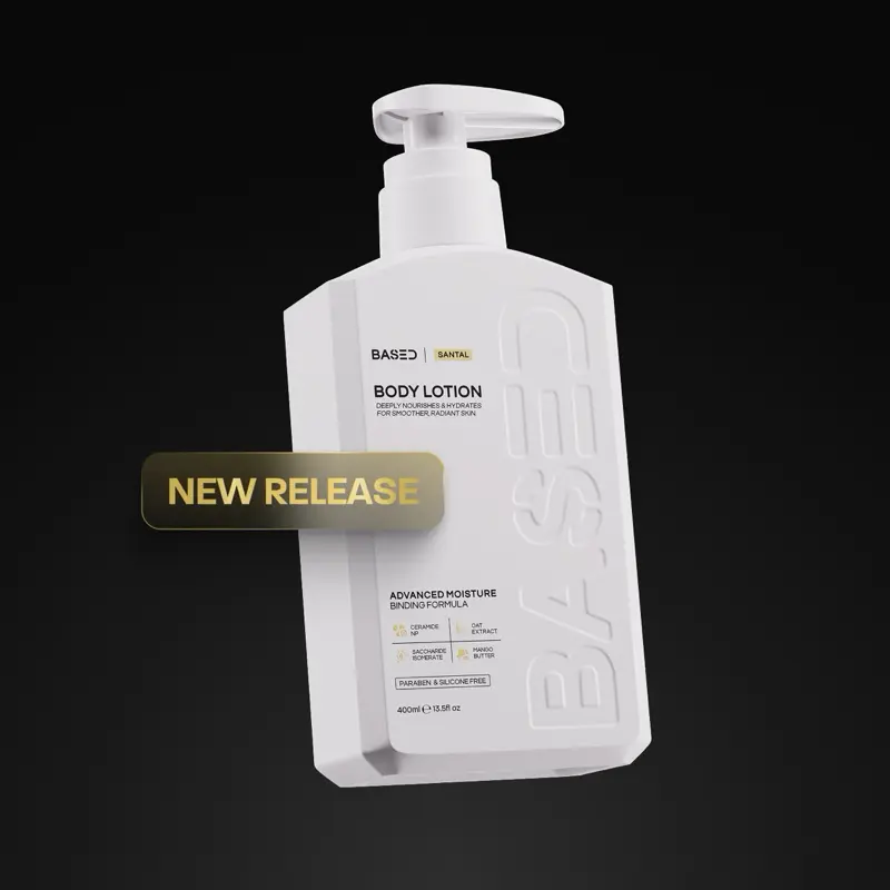 BASED Body Lotion | Advanced Moisture Binding, Deeply Nourished, Visibly Radiant | Simple, Effective, BASED.