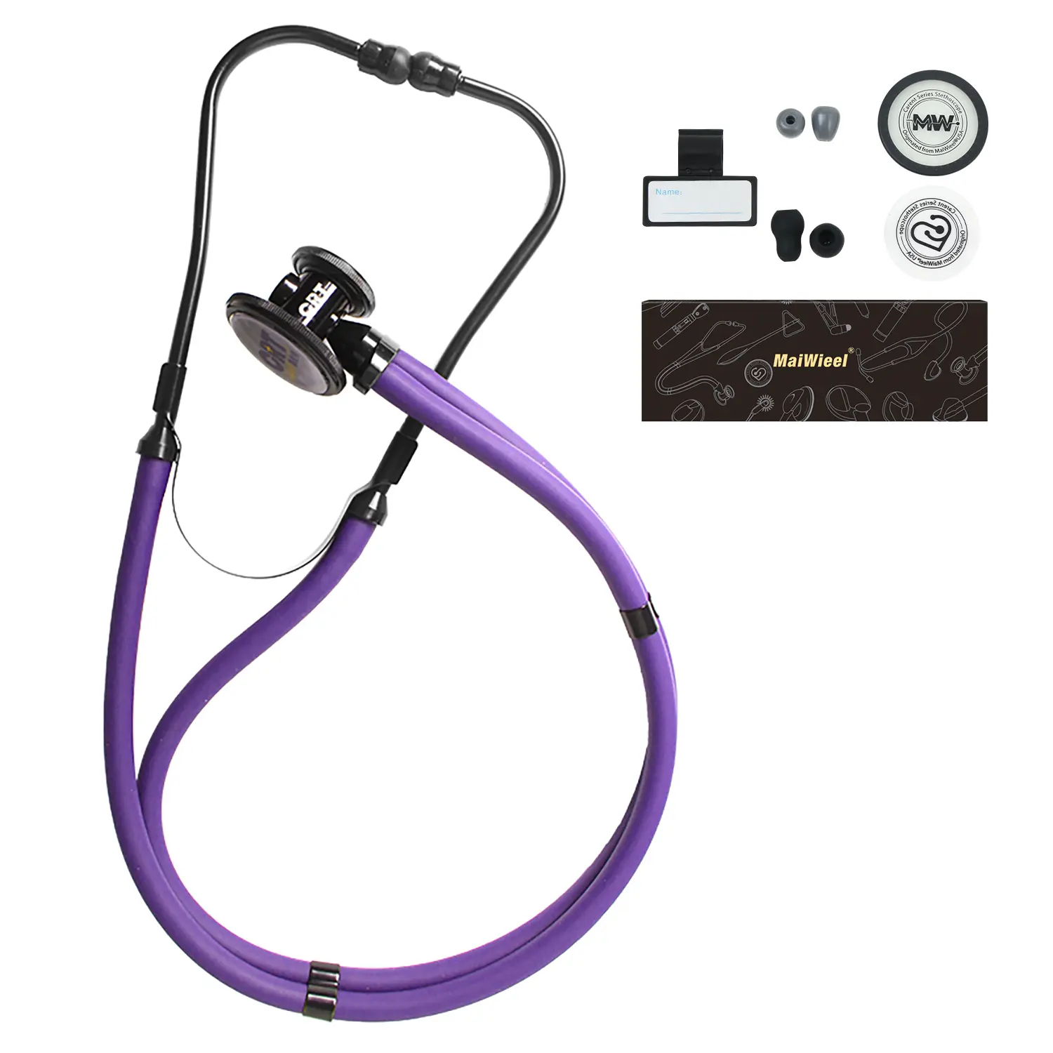 MaiWieel Lightweight Single-Head Medical Stethoscope for Nurses, Doctors, Nursing Students - Durable Alloy Chestpiece, Soft Ear Tips, Multiple Colors, Daily-Use Medical Supply