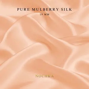 Light Peach 100% Pure Mulberry Silk Fabric 19mm Cut-to-Size Silk Fabric