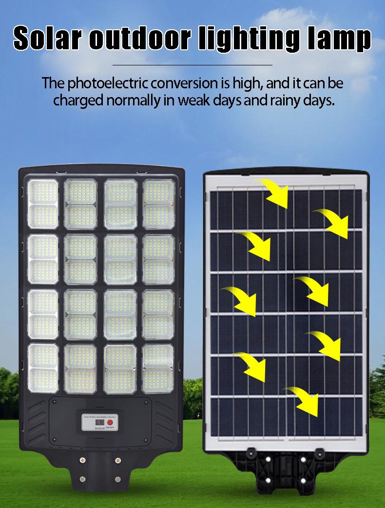 Solar Lights Outdoor Waterproof, Solar Street Light with Motion Sensor, 7000K Dusk to Dawn Security Flood Lights IP66, Commercial Outdoor Lighting for Parking Lot, Yard, Driveway, Farm