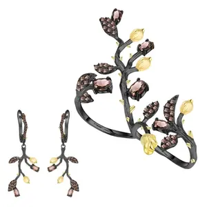 Handmade Natural Smoky Quartz Jewelry Set