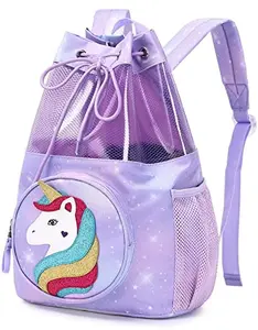 mygreen Drawstring Backpack Gym Cinch Bag for Swim Beach Sports Waterproof for Kids | for Swim, Beach, Sports