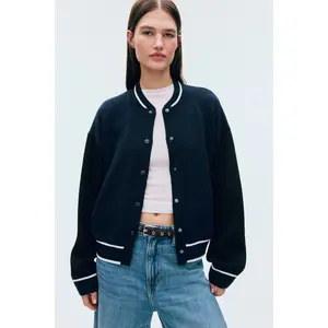 H&M Knitted baseball jacket