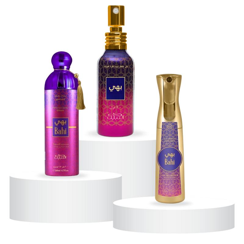 Nabeel Perfumes | Bahi | Perfume Body Spray + Perfume Gel + Water Based Air Freshener | Unisex Fragrance | 60 ML - 320 ML | Bergamot - Vanilla & Praline Notes Nabeel Perfumes | Bahi | Perfume Body Spray + Perfume Gel + Water Based Air Freshener | Unisex Fragrance | 60 ML - 320 ML | Bergamot - Vanilla & Praline Notes