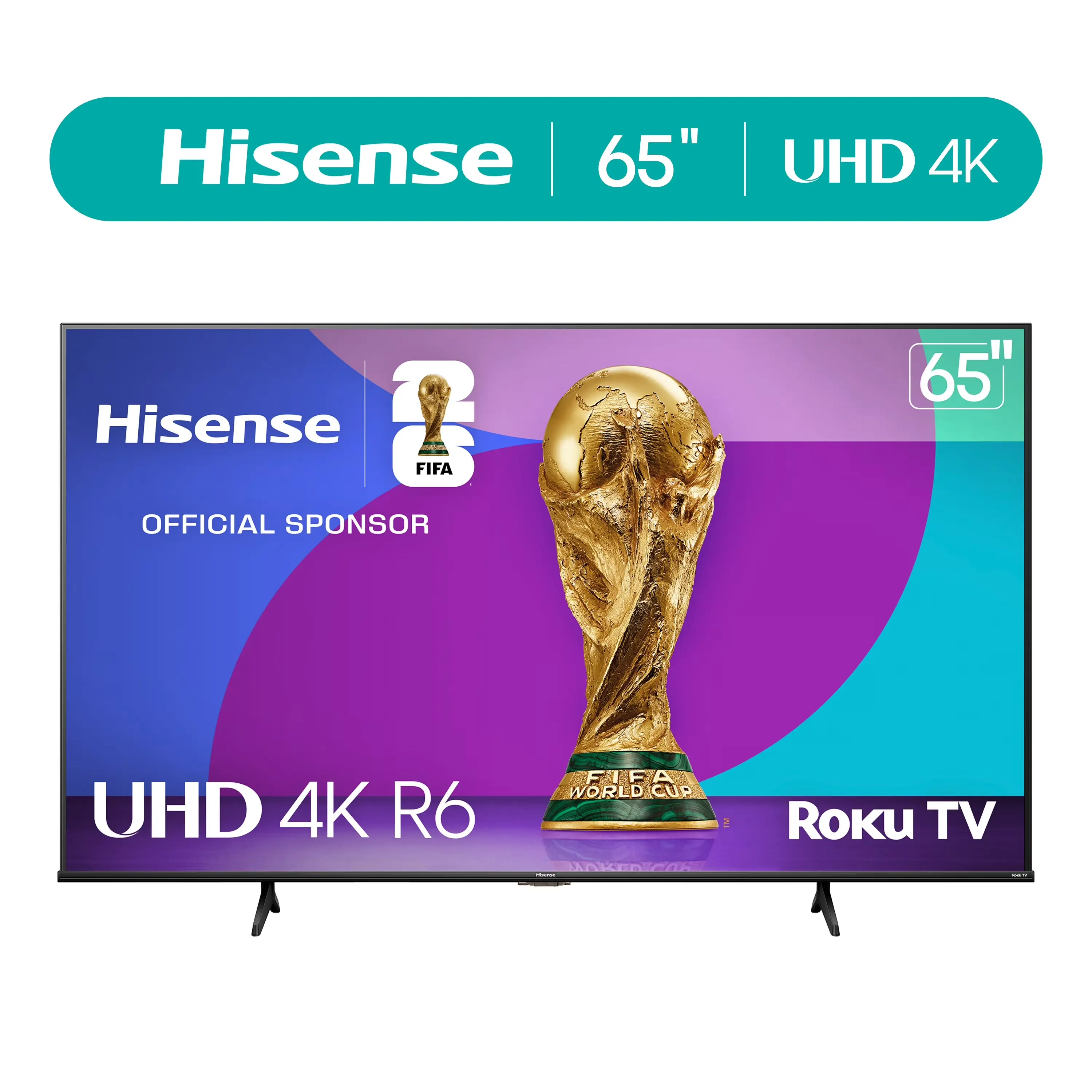 Hisense 65" Class 4K UHD LCD Roku Smart TV HDR R6 Series packs incredible details into a 4K Ultra High Definition picture