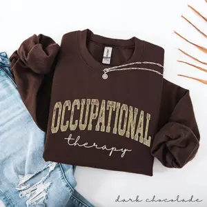 Occupational Therapy Sweatshirt, Boho Floral OT Shirt, Occupational Therapist Gift, Pediatric OT Crewneck, COTA Sweater, Therapy Era Top