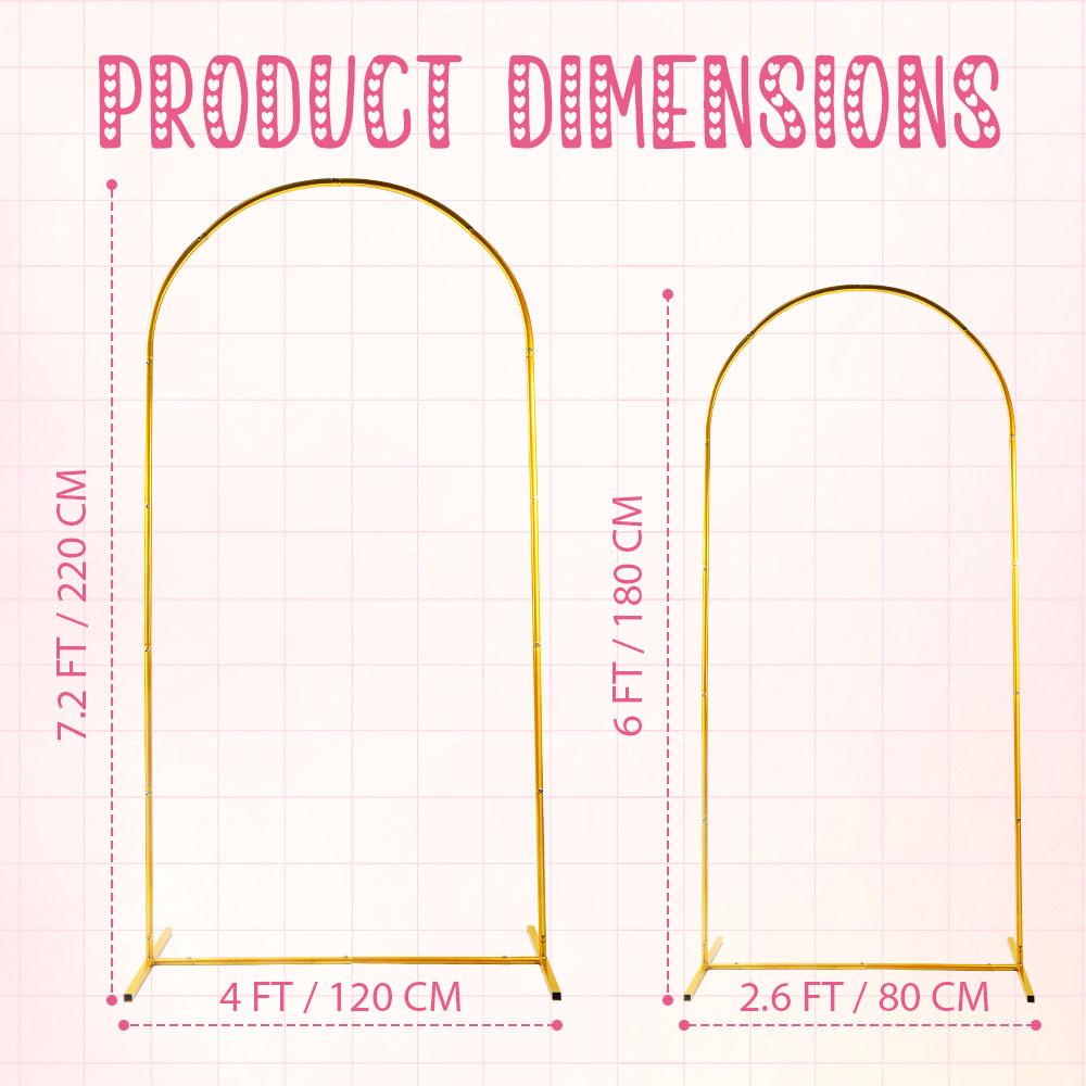 Golden Arch Backdrop Stand 6FT+7.2FT Metal Arch for Wedding Party Floral Garden Balloon Arches Decorations Solid Durable Versatile Easy Assembly, Gifts for Mother's Day Golden Arch Backdrop Stand 6FT+7.2FT Metal Arch for Wedding Party Floral Garden Balloon Arches Decorations Solid Durable Versatile Easy Assembly, Gifts for Mother's Day