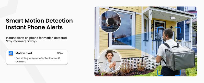 Wansview 3MP 2K Window Security Camera, Low Power <6W, 16X Digital Zoom, 2.4GHz WiFi, AI Full-Color Night Vision, Person & Motion Detection, 24/7 Recording, SD/Cloud Storage(optional),Easy Setup, Works with Alexa & Google Home, ONVIF/RTSP