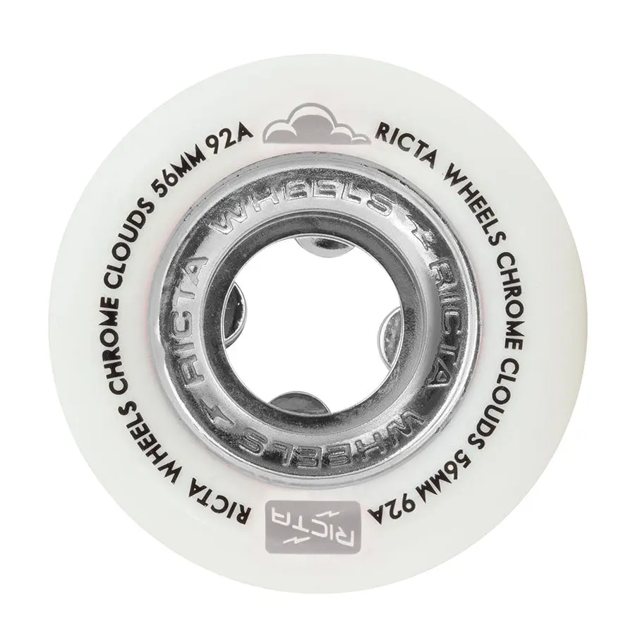Ricta 56mm Chrome Clouds Black 92a Skateboard Wheels