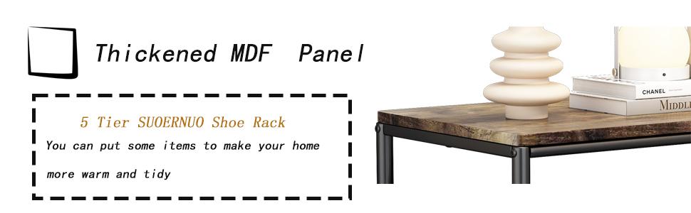 dealsforyoudays Shoe Rack 4 Tier 5 Tier 6 Tier Organizer for Closet Entryway Free Standing Metal Storage Shoe Shelf with MDF Top Board