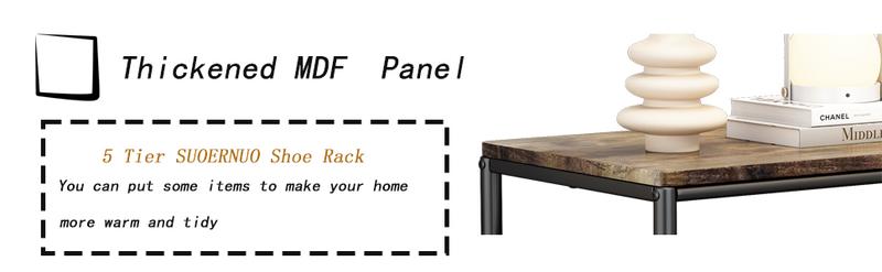 dealsforyoudays Shoe Rack 4 Tier 5 Tier 6 Tier Organizer for Closet Entryway Free Standing Metal Storage Shoe Shelf with MDF Top Board