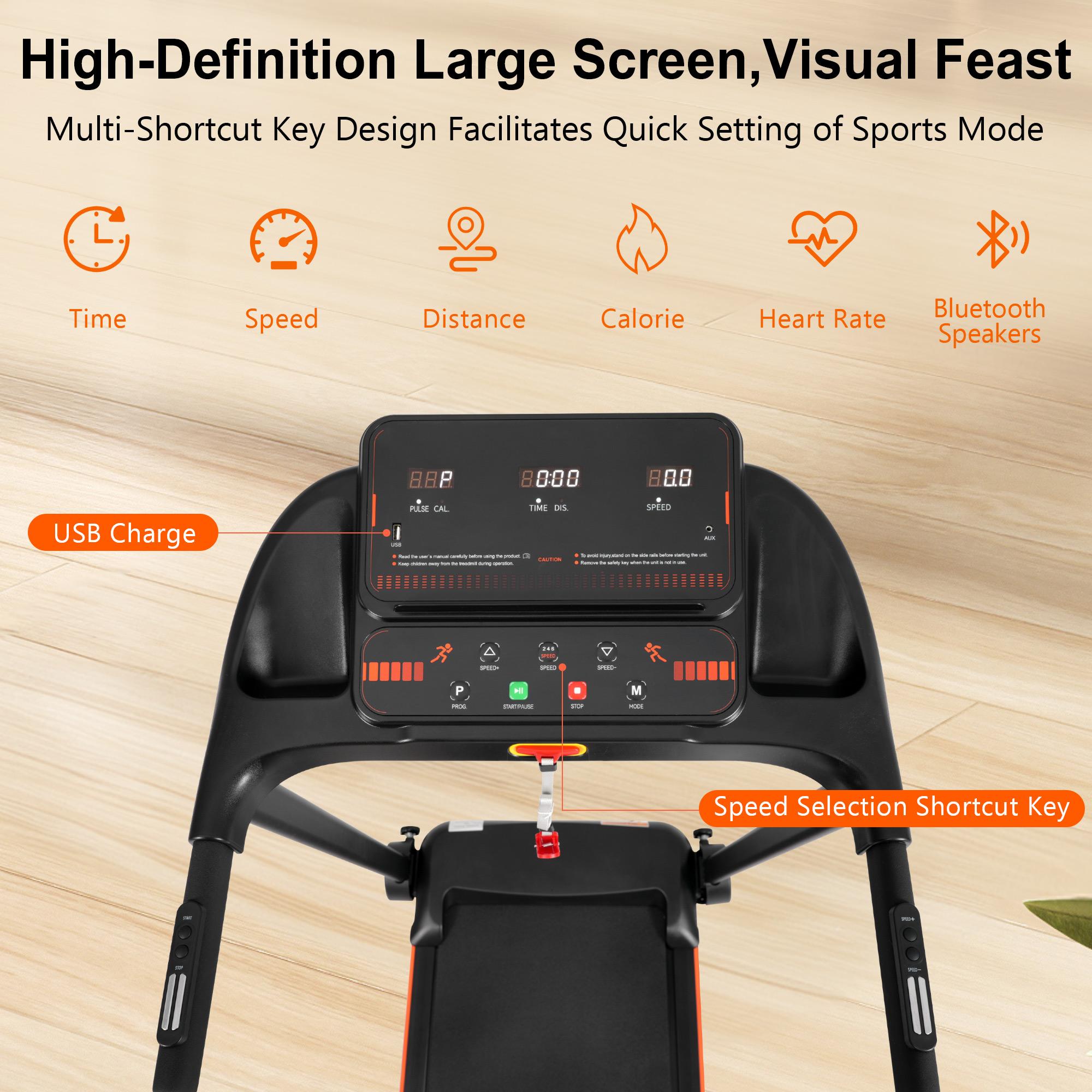 [New arrival]treadmills [300LBS Weight Capacity] (0.5–7.5 mph / 0.8–12 km/h) cater to all fitness levels with Wide-Speed Range Treadmills! fixed a beginner or a seasoned runne