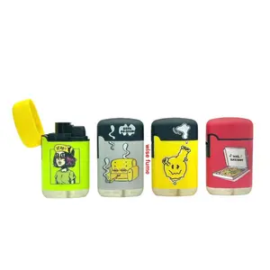 Trending Cool Unique Cute Adorable Cartoon Lighter torch Pocket Size Refillable windproof