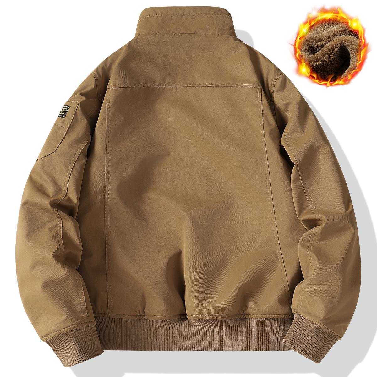 Men'S Heavyweight Winter Jacket - Thermal Insulated Zip-Up Coat with Stand Collar, Long Sleeve Cold Weather Outerwear, Front Pockets - Formal & Casual Outerwear for, Thick, Winter Clothes For Men, Winter Jacket For Men