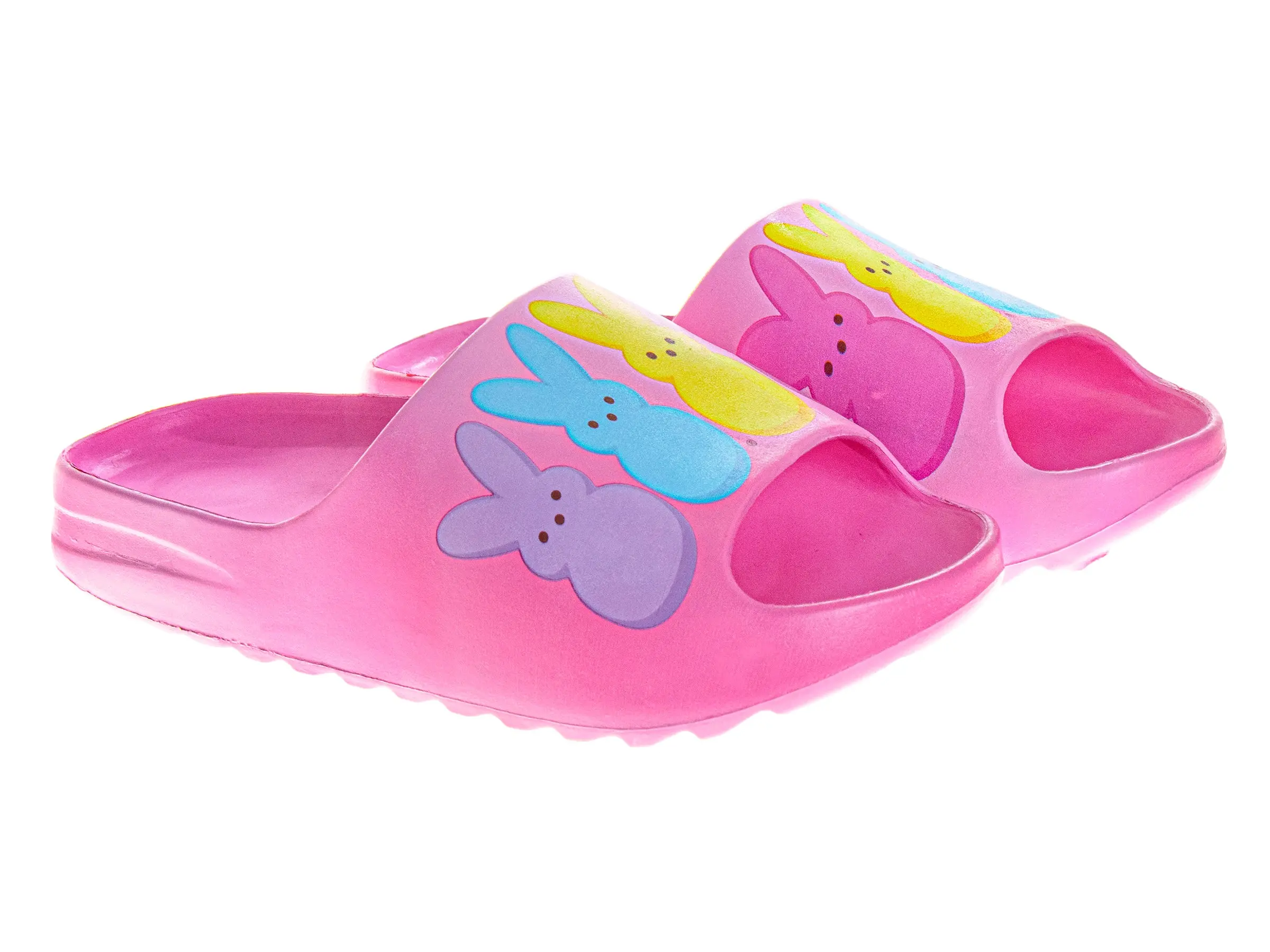 Josmo Women's Soft Peeps Slip-On Slippers - Lightweight Walkable Women's Fashion Slippers, Adult Dual-Size Pink Novelty/Girly Fun/Graphic Character Casual Footwear, Pink Novelty Women's Fashion Slippers