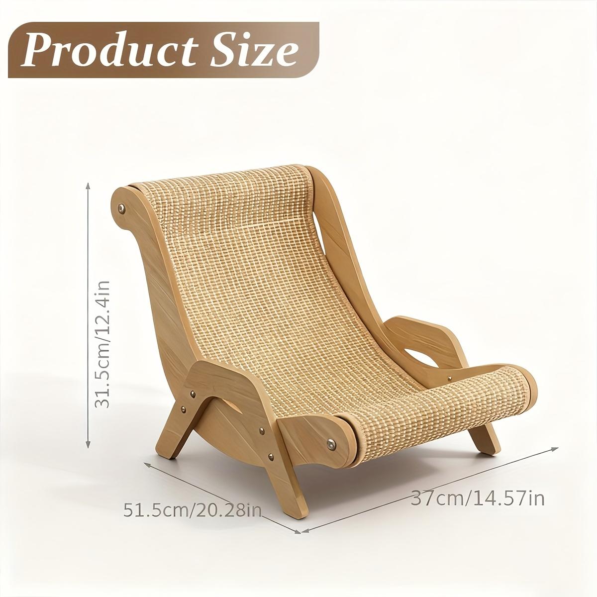 Durable Cat Scratching Post, Sisal Material, Anti-Slip Base, Pet Toy & Bed, Self-Cleaning Kitty Lounge Chair, Ideal Gift for Cats