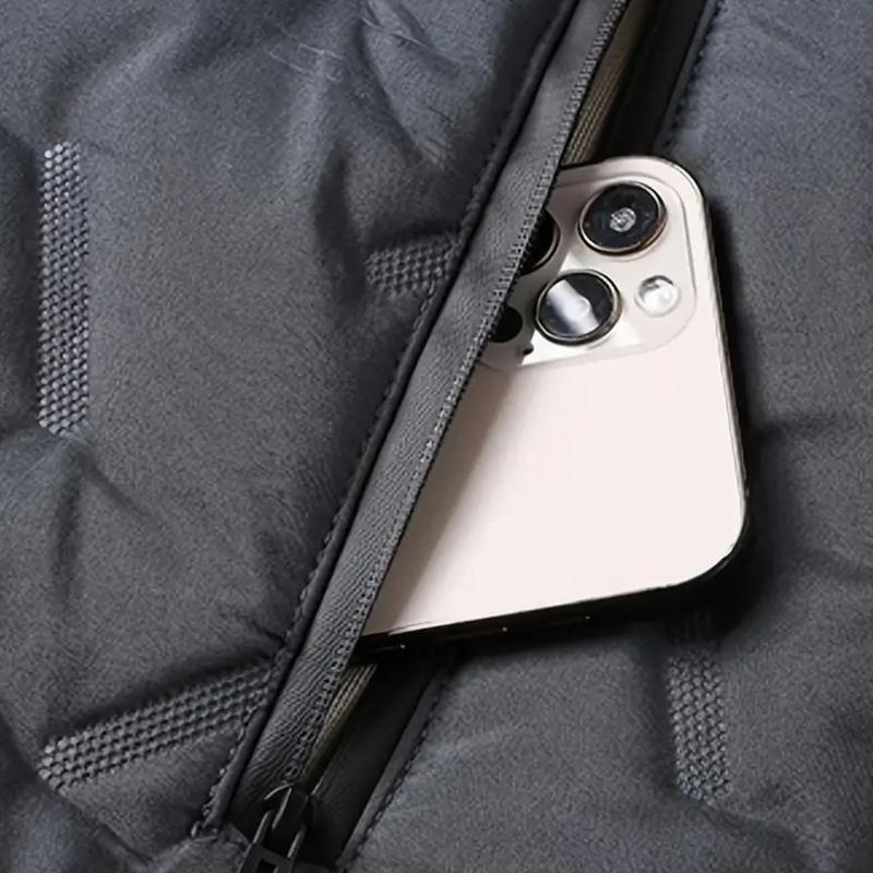 Men's Sherpa Lined Thickened Jacket - Winter Warm Coat with Stand Collar, Full Zipper Design, Windproof Outer Layer, Side Pockets, Stretch Cuffs & Hem, Suitable for Casual Outings loose fit outerwear classic solid color