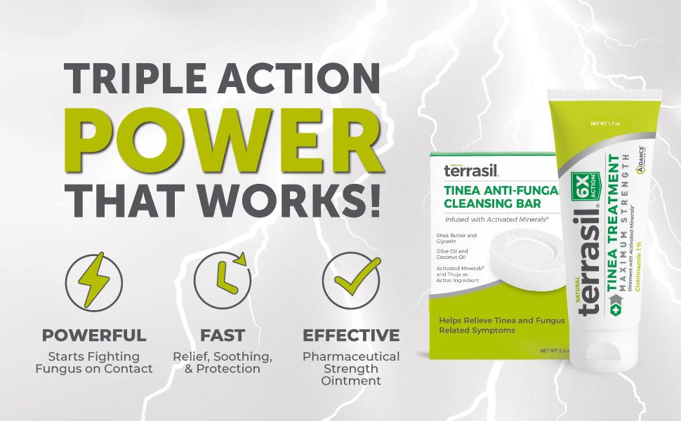 terrasil Tinea Versicolor Treatment Cream + Tinea Soap 2-Product Kit Made in The USA, Clinically Proven 1% Clotrimazole. Antifungal Treats Most Ringworm & Fungal Infections. (.5oz Tube + 75g soap) terrasil Tinea Versicolor Treatment Cream + Tinea Soap 2-Product Kit Made in The USA, Clinically Proven 1% Clotrimazole. Antifungal Treats Most Ringworm & Fungal Infections. (.5oz Tube + 75g soap)