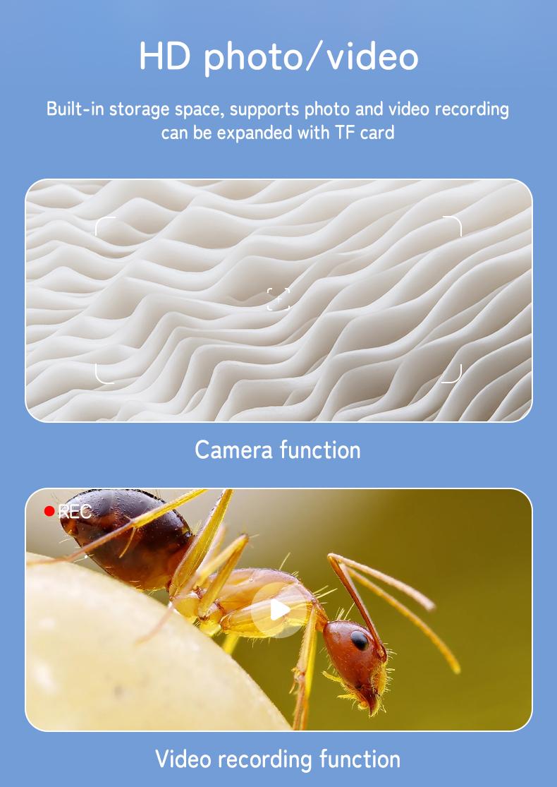 1000X Handheld Digital Microscope with 4K 2'' IPS Screen, USB-Powered Portable Microscope for Kids & Students, Educational Science Toy, STEM Toy & Educational Gift for Boys & Girls Ages 3–12