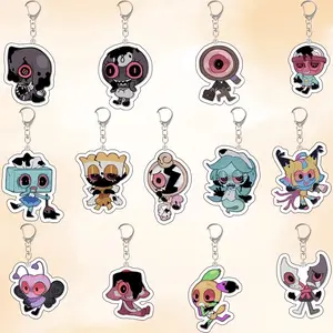 Dandy's World Keychain, Yatta Tisha Rodger Toodles Looey Brightney Dazzle Acrylic Gift, Dandys World Character Keychains, Cute, Durable, And Perfect For Bags, Keys, Or Gifts. Great For Daily Use Or As Thoughtful Little Gifts For Your Friends And Yourself.