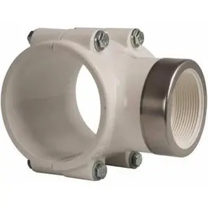 Value Collection 3 x 2" PVC Plastic Pipe Clamp On Saddle with EPDM O-Ring Schedule 40, Pipe O.D. x SR Fipt End Connections 467E-338SR