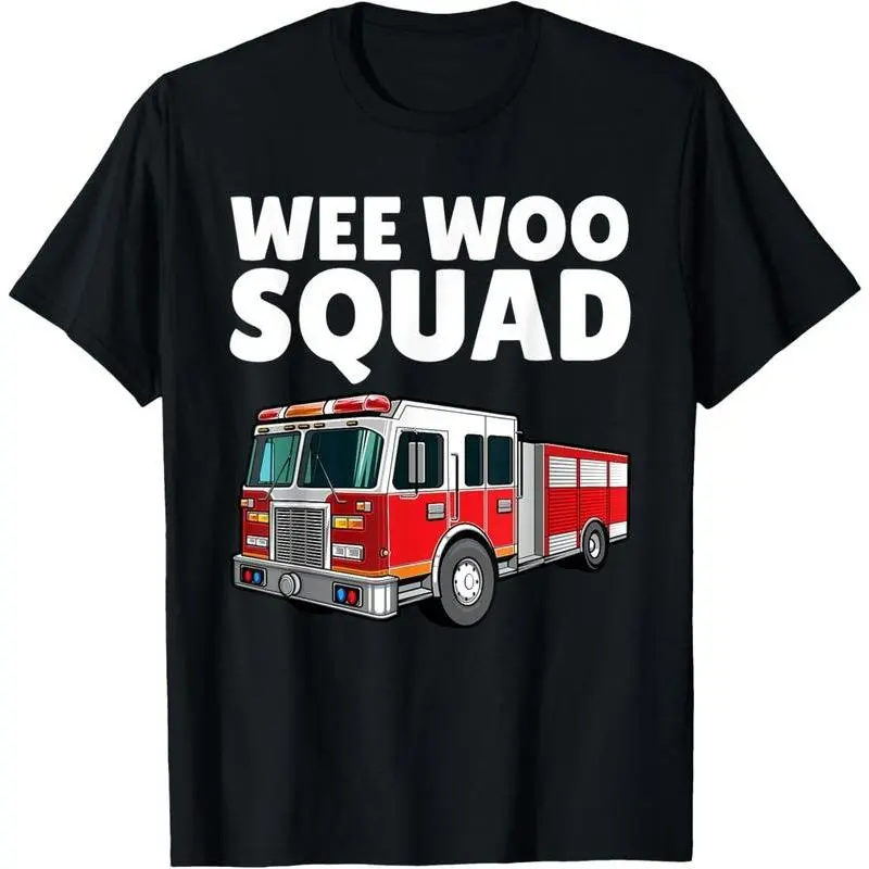 100% Cotton Sporty Sports Top, Funny Firefighter Art Fire Truck Graphic Tee for Men, Sporty Sports Tops