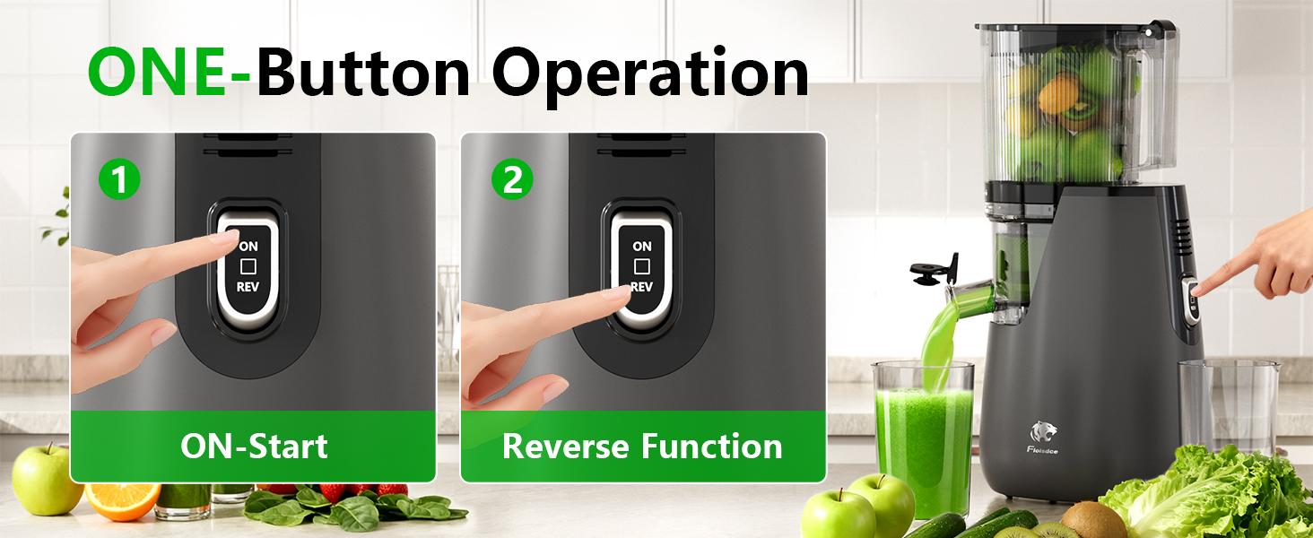 Cold press juicer, 5.3/6.0/6.5 inch wide feed chute juice extractor, with handle, high juice output rate, professional slow stirring type puree machine, suitable for whole vegetables and fruits, easy to clean, suitable for batch juicing.