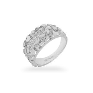 Nugget Claw Mark Ring in Solid 925 Sterling Silver