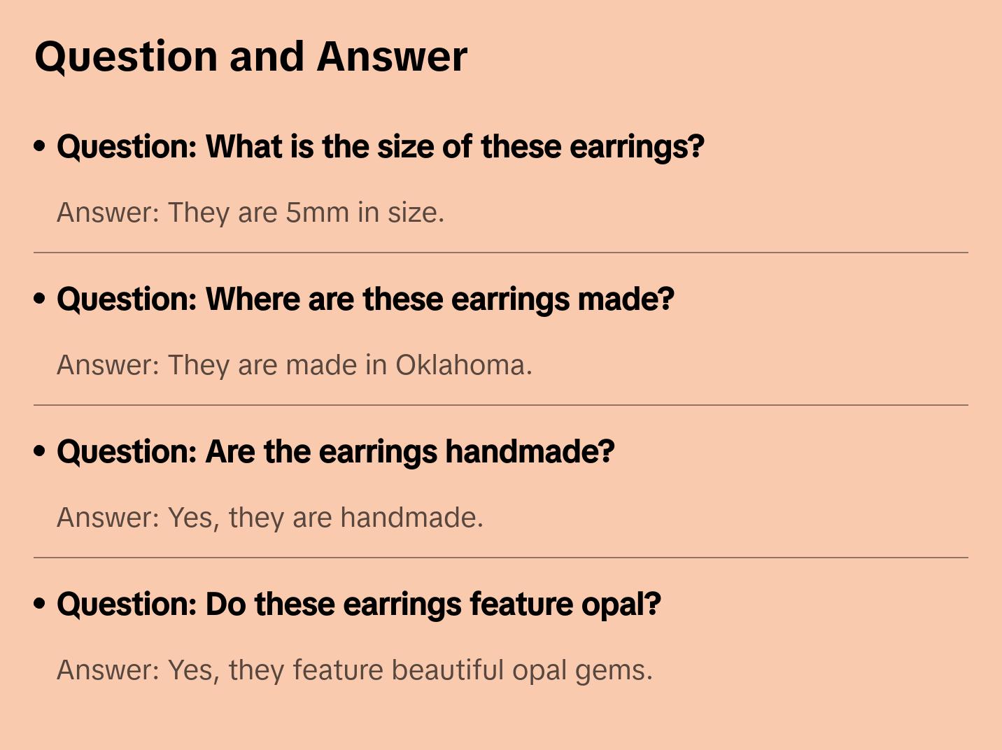 Stud Earrings with Opal Gems by Hey Zoe