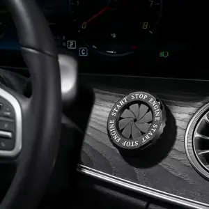 Joytutus Ignition Device Decor Key Cover Car Interior Sticker for Motorcycle Lock Rotary Push To Start Button Cover Enhance Aesthetics