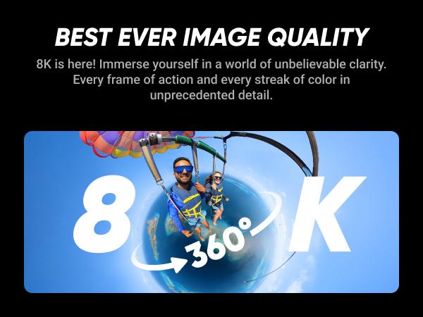 Insta360 X4 - 8K Waterproof 360 Action Camera, 4K Wide-Angle Video, Invisible Selfie Stick, Removable Lens Guards, 135 Min Battery Life, AI Editing, Stabilization, for Sports, Travel, Outdoor