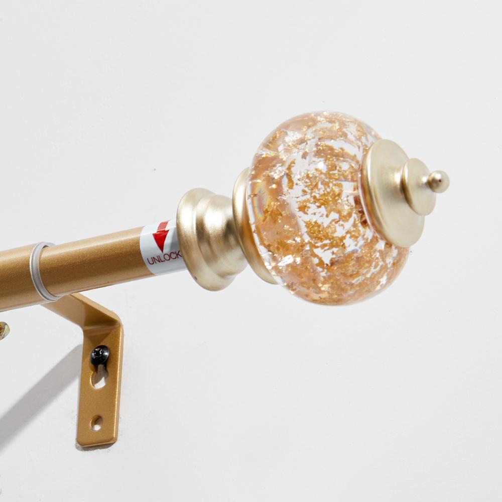 Curtain Rod — Deconovo Decorative Adjustable Single Window Curtain Rod Set showerrod