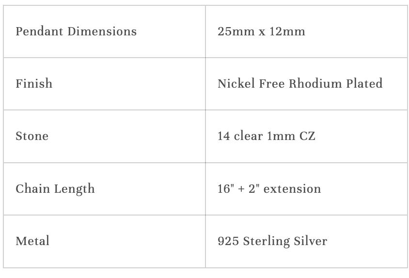 Real Silver 925 Clear CZ Cross Pendant Necklace