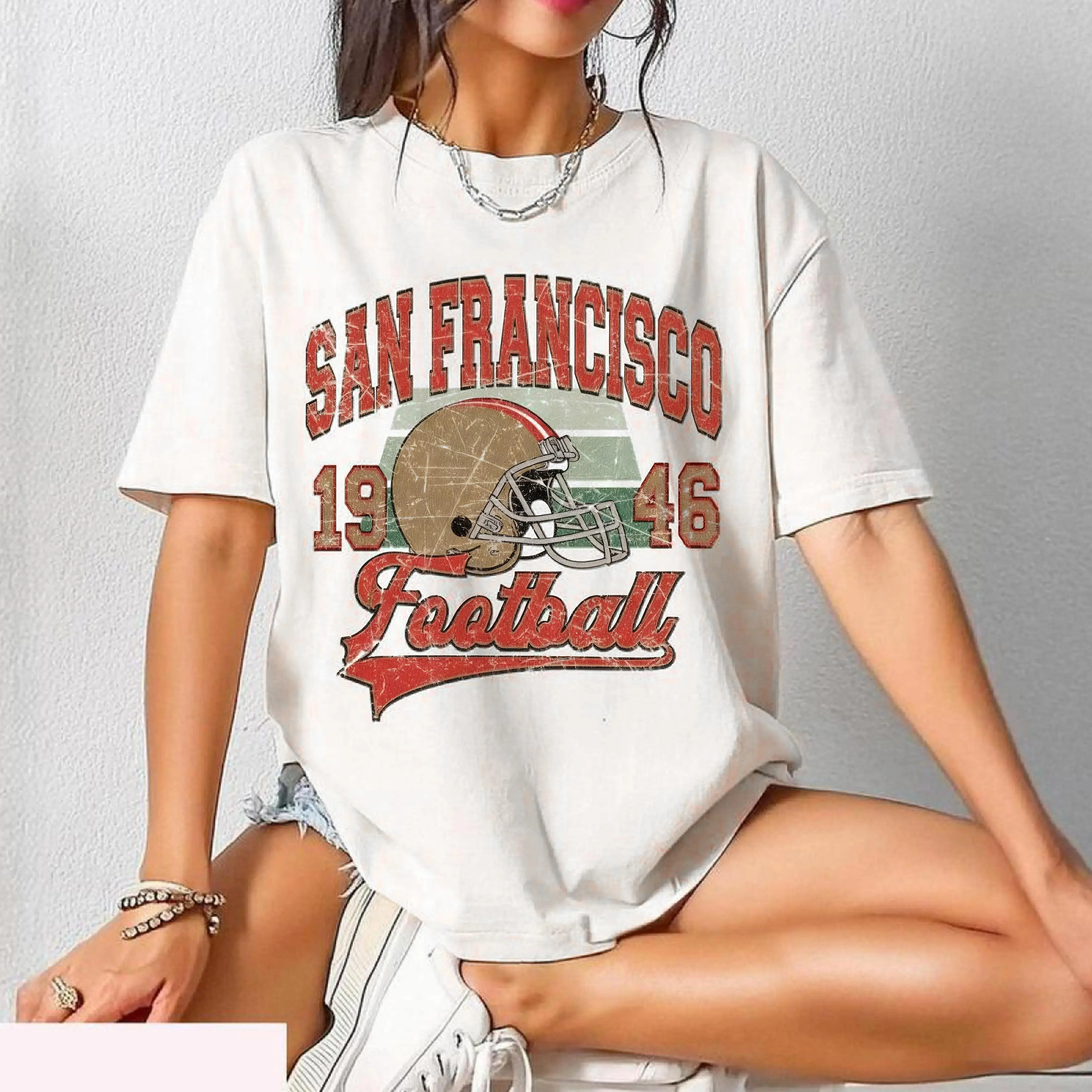 Vintage San Francisco Football T-Shirt, 49er Shirt, SF Retro Tee, Game Day Apparel