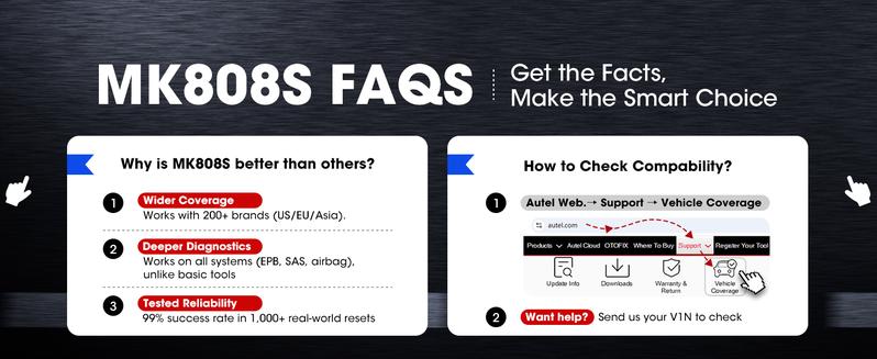 Autel Scanner MaxiCOM MK808S Car Diagnostic Scan Tool Bi-directional All Systems Diagnosis 28+ Services Active Test