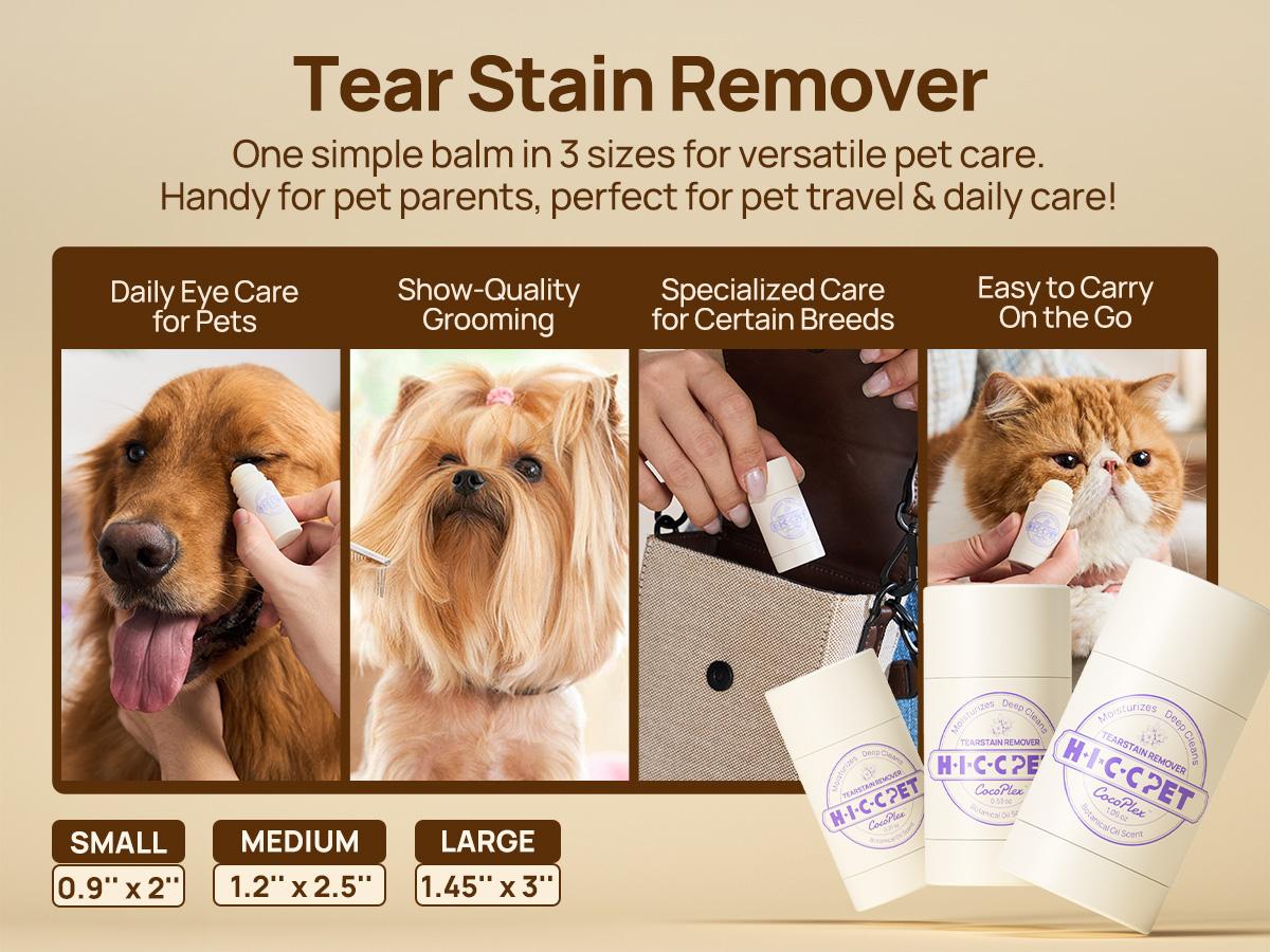 HICC Pet Tear Stain Eye Balm Butter For Dogs  gently lifts tear stains Coconut Oil cleanses, soothes, and hydrates the area around your pet's eyes for a brighter comfortable, and stain-free remover, cleaner, grooming products, removal #petlife