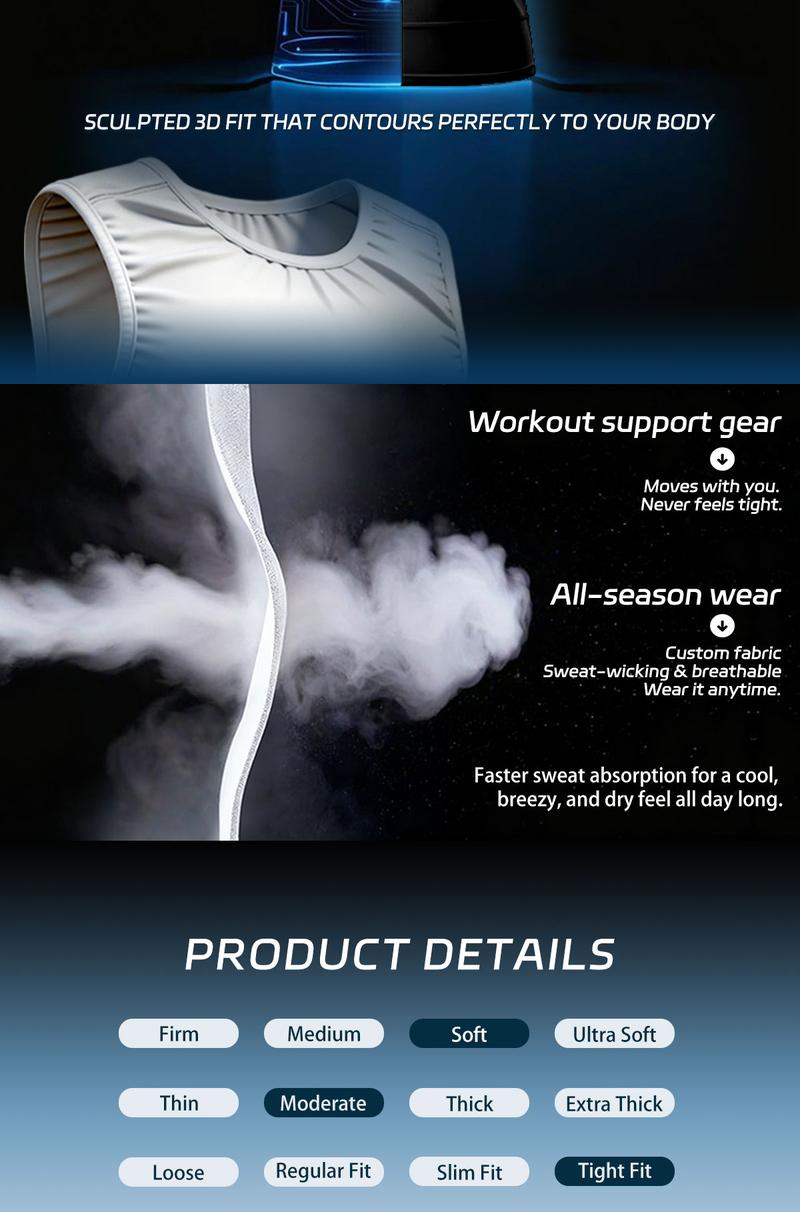 Men's Tummy Control Shapewear for Plus Size - Slimming & Comfortable（3rd Gen）