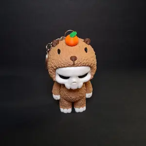 Capybara Skeleton Keychain