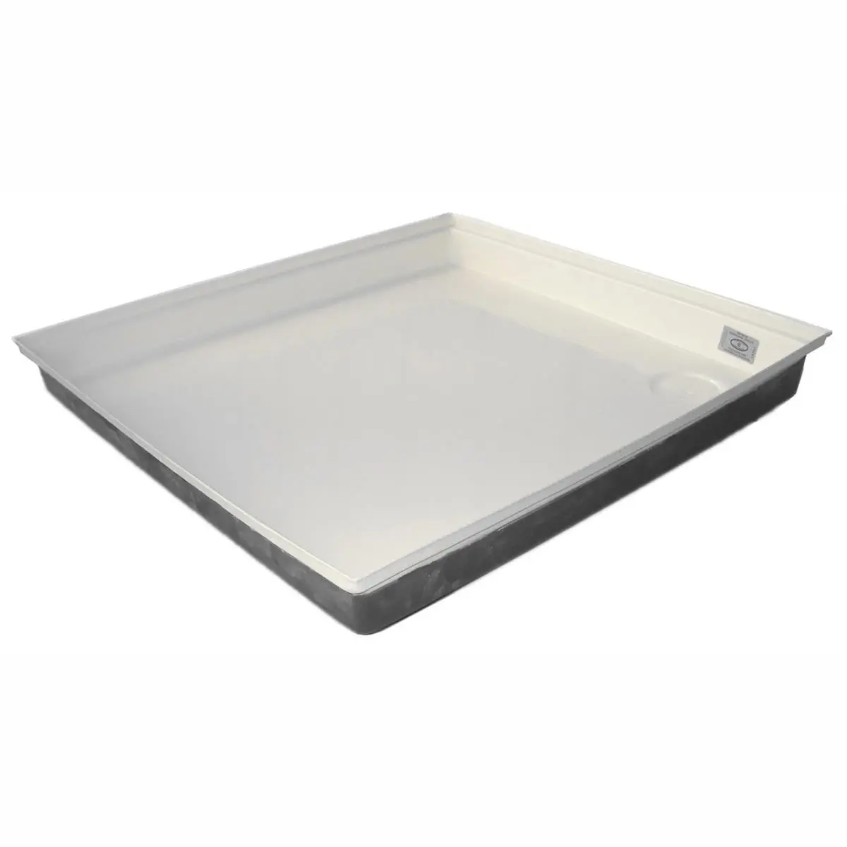 Polar White ABS Plastic Shower Pan - 27x24x4 in, Drill-Ready for Shallow RV Bathrooms, Molded Drain, Reinforced Bottoms for Enhanced Sturdiness