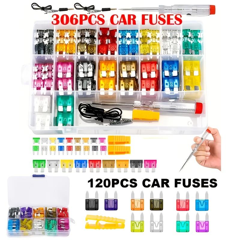 306PCS&Car Blade Fuse Assortment Set with Assorted Car Blade Fuses in Colorful Plastic Pallets for Automotive Applications & Dealsforyoudays