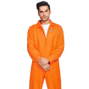 Men's Orange State Prison Jumpsuit Costume