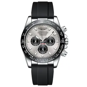 LOEGSINS Men's Multifunction Watch Model 927 Panda Dial Automatic Movement Luminous Water Resistant Analog Guaranteed for 2 Years