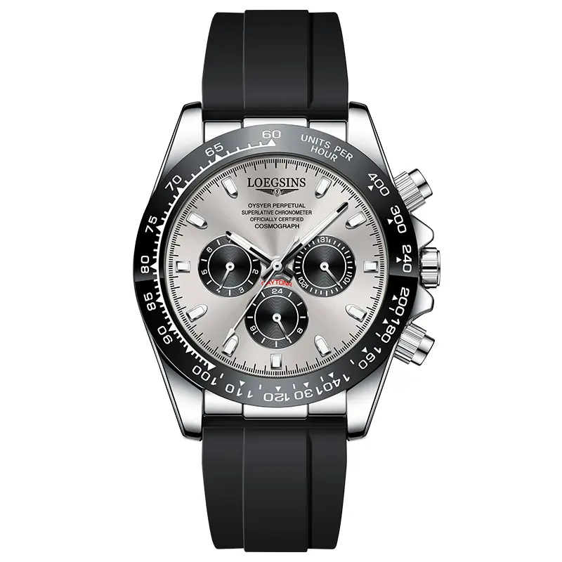 LOEGSINS Men's Multifunction Watch Model 927 Panda Dial Automatic Movement Luminous Water Resistant Analog Guaranteed for 2 Years