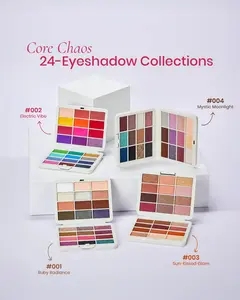 [RUBY VIBE CO] Core Chaos 24 Eyeshadow Palette High-Pigment Mattes & Shimmers for Bold and Everyday Looks