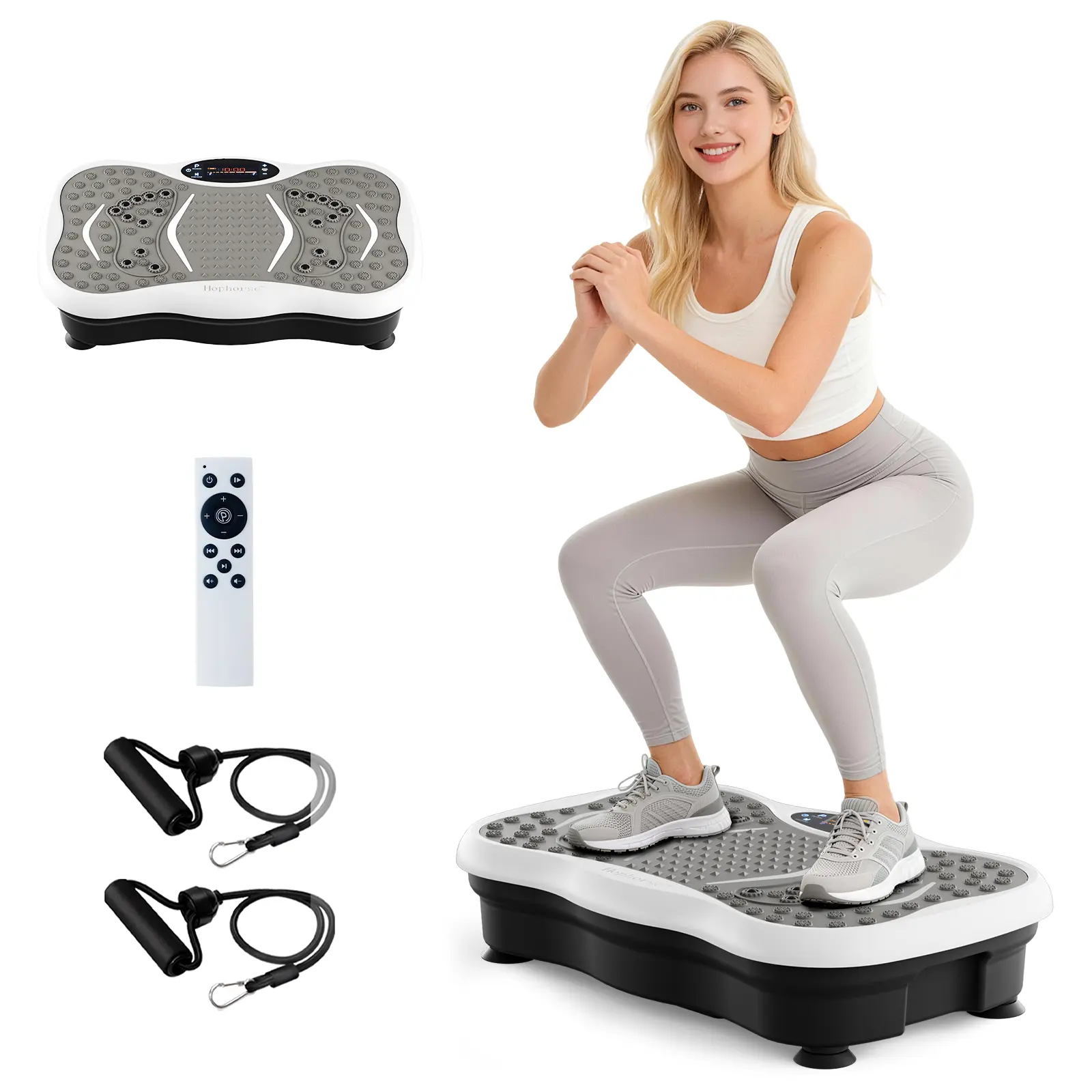 Quiet Vibration Plate, Multifunctional Home Gym System with Remote Control, 99 Adjustable Speeds for Full Body Workout & Muscle Toning, Vibration Plates, Exercise Equipment, Workout Equipment, At Home Gym Equipment