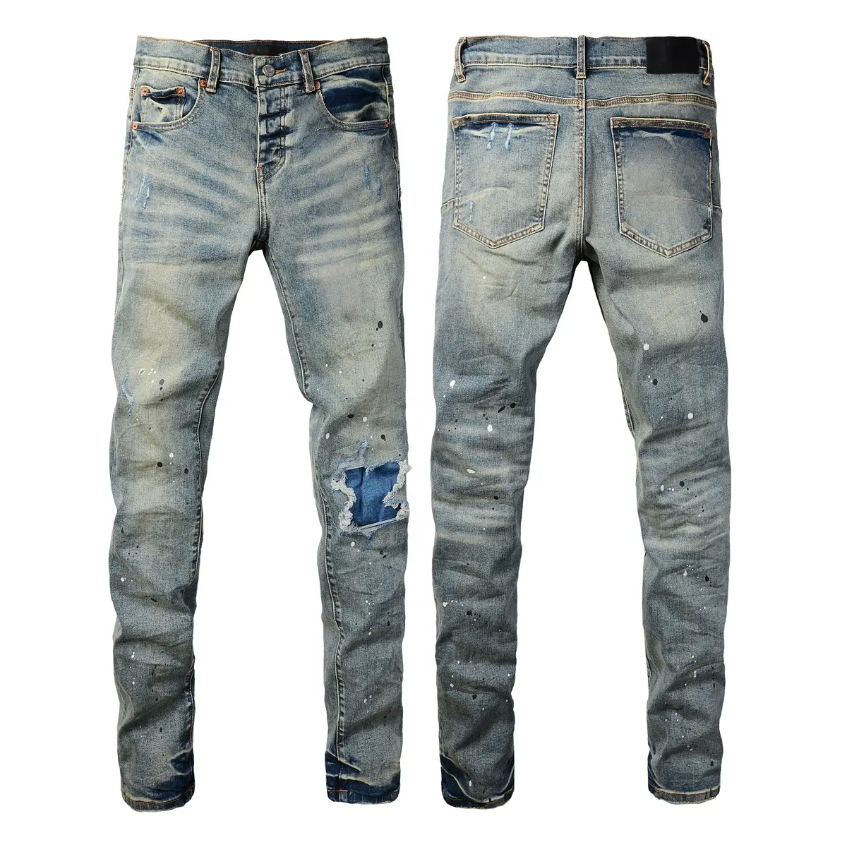2026 new fashion jeans men's jeans with ripped patch repair design, low-rise skinny jeans, sizes 28-40, branded jeans, street jeans, vintage jeans 9050-1