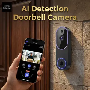 AI Detection Doorbell Camera Night Vision Two-Way Audio Cloud Storage for Outdoor Security