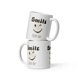 White Glossy Ceramic  – 11oz, 15oz, 20oz, Dishwasher Safe