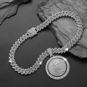 Lady Liberty Coin Cuban Chain Pendant Necklace Hip Hop Jewelry Rapper Style Unisex Gift for Men Women Gold Silver Trending Necklace 2026 Viral Jewelry Gift Idea Fashion Accessory